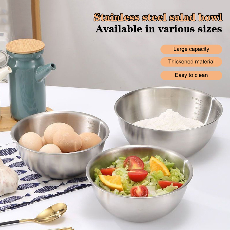 Home Cooking Cookbook - Juego de cuencos de acero inoxidable