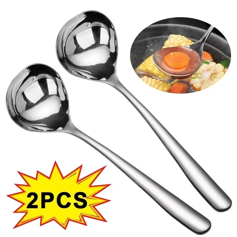 Home Cooking Meals - Cucharas de acero inoxidable con mango