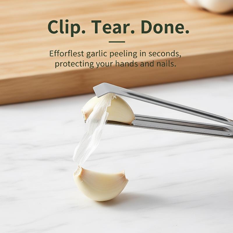 Pinza para pelar ajo de acero  - Home Cooking Restaurants reseña y precio