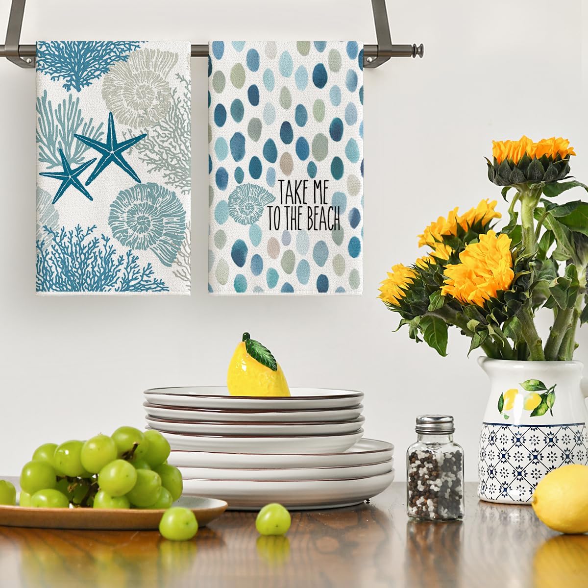 Juego de 4 toallas de cocina d - Home Cooking Cookbook reseña y precio
