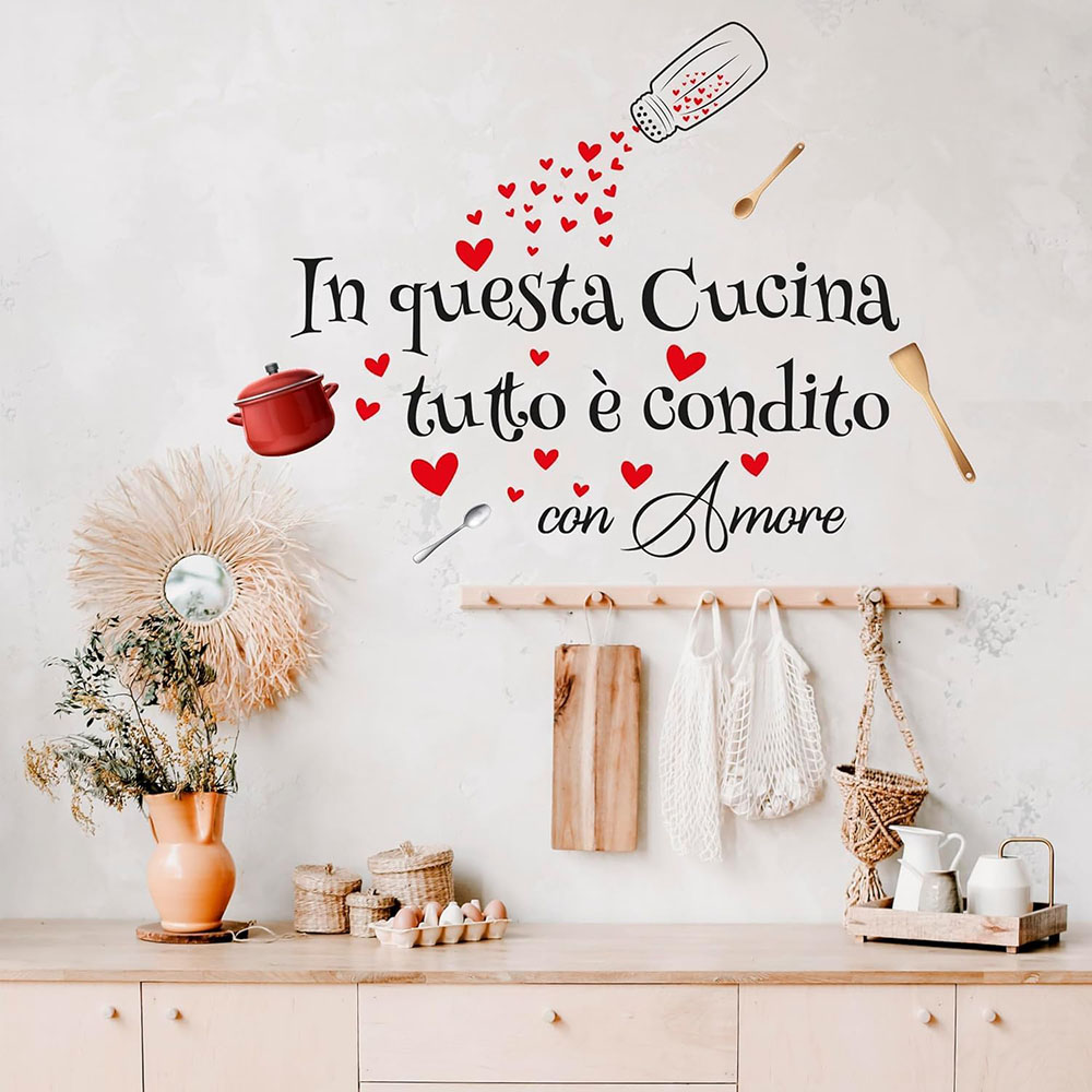 Pegatina de pared con cita de  - Home Cooking Meals reseña y precio